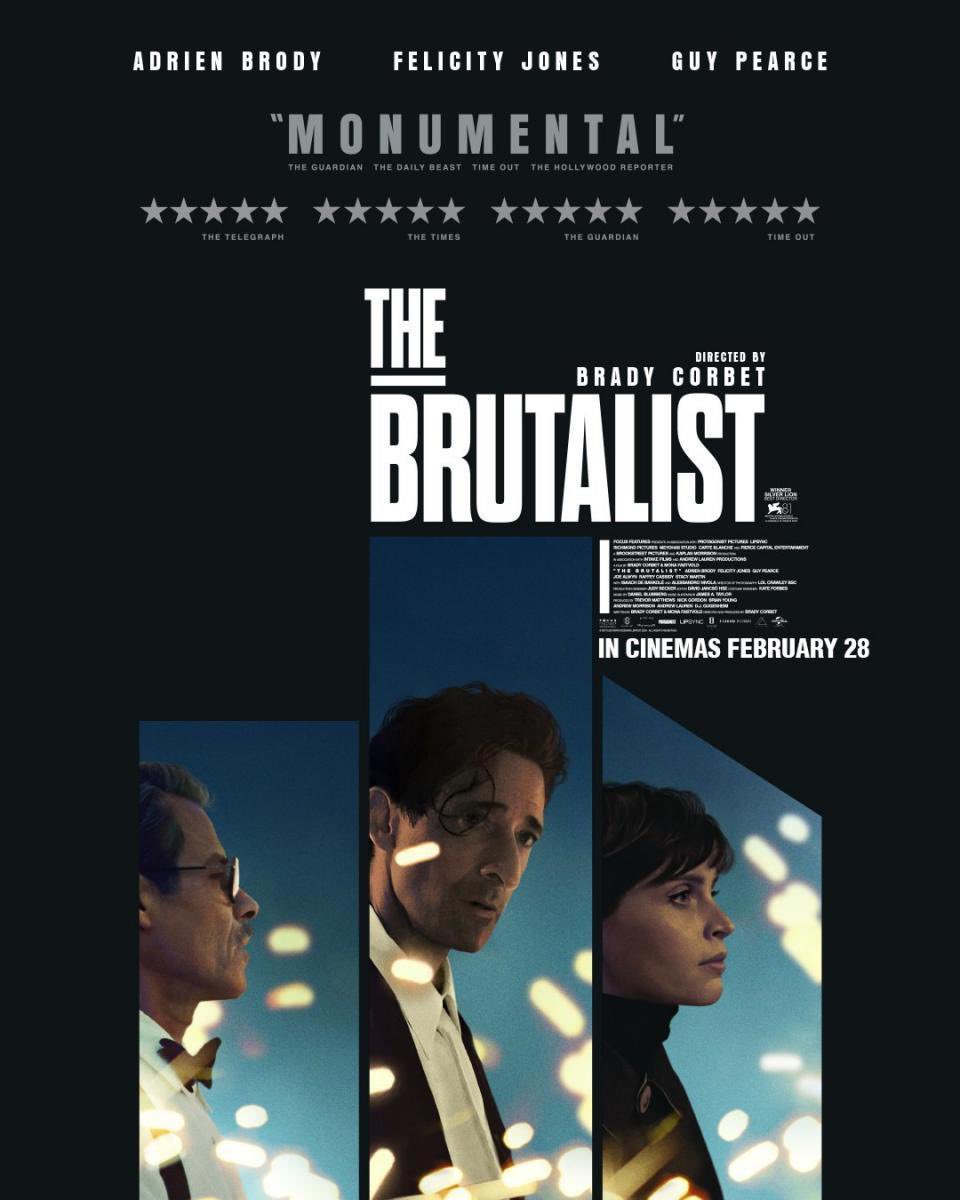 Vista The Brutalist🖤🎬 de Brady Corbet

Os traigo un breve hilo sobre la misma 🎥 y lo que experimenté en la sala.

Ya os adelanto que la película ha de verse en una sala de cine sí o sí❤️ y con todos los sentidos bien abiertos🙌🏻.

🧵👇🏻

#TheBrutalist