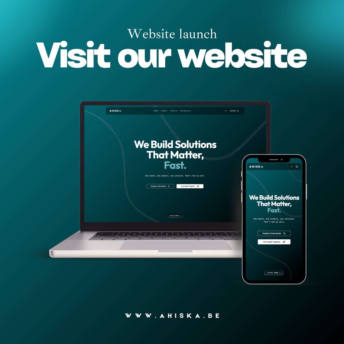 ahiska_be's tweet photo. 🚀 Welcome to 𝐀𝐇𝐈𝐒𝐊𝐀

Our mission is simple: 𝗪𝗲 𝗕𝘂𝗶𝗹𝗱 𝗦𝗼𝗹𝘂𝘁𝗶𝗼𝗻𝘀 𝗧𝗵𝗮𝘁 𝗠𝗮𝘁𝘁𝗲𝗿, 𝙁𝙖𝙨𝙩. Whether it’s apps, tools, or platforms, every month we take on a new challenge and deliver products that make life simpler, smarter, and better. 💻✨ https://t.co/gVkUU55fDE