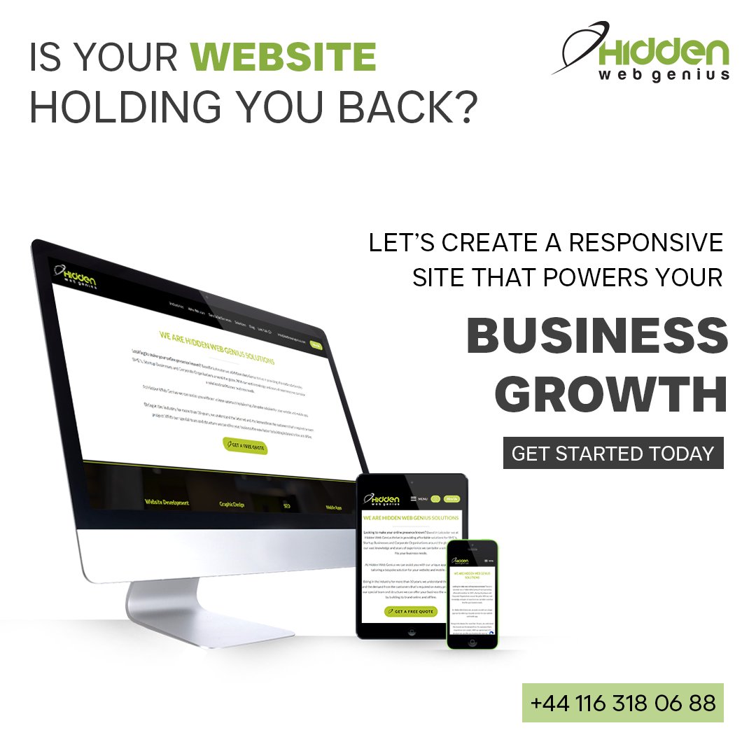 hiddenwebgenius's tweet photo. At Hidden Web Genius, we specialise in creating high-performing, responsive, and user-friendly websites that ensure your business stands out in the digital world.

For More Details Please Call : +44 116 318 06 88 | Email : info@hiddenwebgenius.com l Visit :https://t.co/qjNI8s4VTN https://t.co/OX2LiCKvPc
