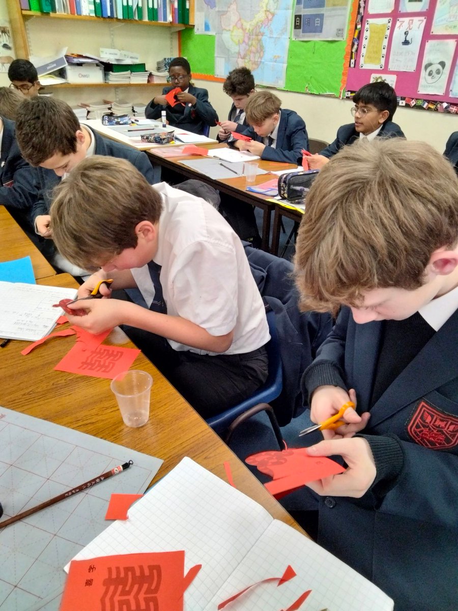 dare to learn about other countries traditions.  Year 8 students had the chance learn all about the customs of Spring Festival (Chinese New Year), including traditional crafts such as papercutting and brush calligraphy. 蛇年快乐！Happy Year of the Snake! #tbgs #yearofthesnake