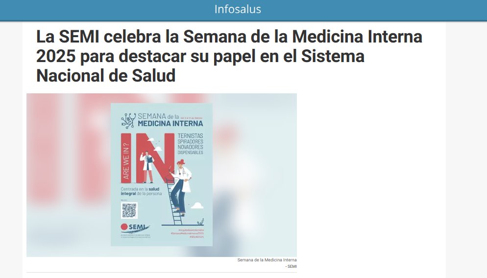 Sociedad Española de Medicina Interna tweet media