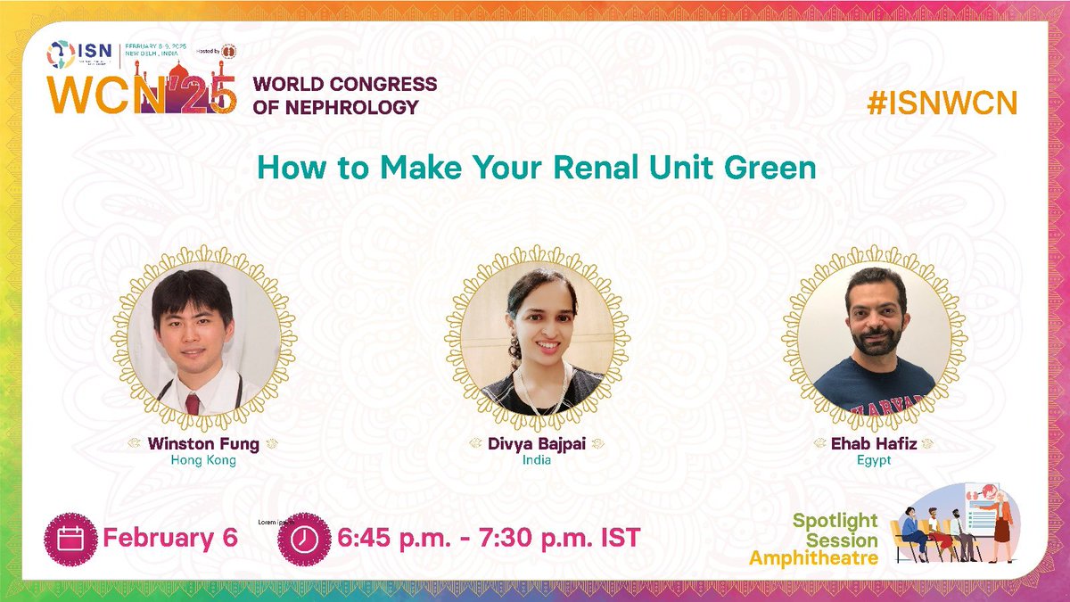 Dr. Divya Bajpai 🇮🇳 (@divyaa24) on Twitter photo 🍀HOW TO MAKE UR RENAL UNIT GREEN🍀
By ISN ELP Cohort II
dont miss this session at #ISNWCN
<a href="/ISNkidneycare/">Int Society of Nephrology</a> <a href="/CharuMalik_ISN/">Charu Malik</a> 🍀HOW TO MAKE UR RENAL UNIT GREEN🍀
By ISN ELP Cohort II
dont miss this session at #ISNWCN
<a href="/ISNkidneycare/">Int Society of Nephrology</a> <a href="/CharuMalik_ISN/">Charu Malik</a>