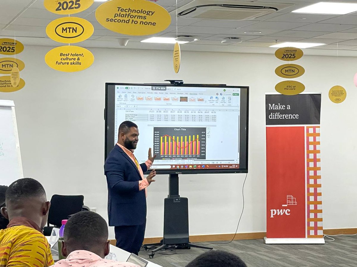 PwCGhana's tweet photo. #Aboutlastweek at our #PwCGhanaBusinessSchool financial/business modelling and analysis training where our participants from Mobile Money Ghana Limited learnt practical MS Excel skills to enhance strategic decision-making!
#ProfessionalDevelopment #Upskilling https://t.co/mqDkTSKFl1
