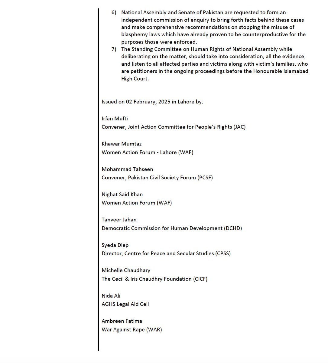 JAC is seriously troubled by the revelations of the Special Branch Police in its report, where it was stated that a private gang is purportedly working in collusion with FIA officials, to entrap mostly young Muslim boys &amp; girls, in carefully structured blasphemy cases

Read more:
