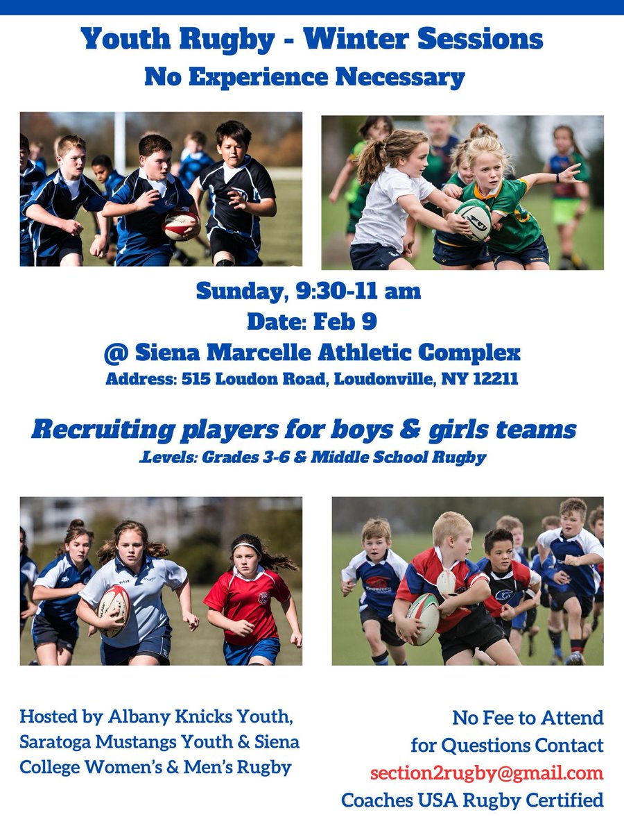 Feb 9. 9:30-11am at Siena College.  New players welcome!