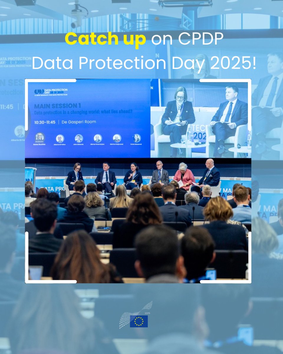 EDPS (@eu_edps) on Twitter photo Relive #DataProtectionDay 2025!
The event was packed with insightful discussions. If you could not attend or want to re-watch key moments, the sessions are now available!
📽️ View here: europa.eu/!dhFyfj
<a href="/CPDPconferences/">CPDP Conferences</a> <a href="/coe/">Council of Europe</a>
#DPD2025 #DataProtection Relive #DataProtectionDay 2025!
The event was packed with insightful discussions. If you could not attend or want to re-watch key moments, the sessions are now available!
📽️ View here: europa.eu/!dhFyfj
<a href="/CPDPconferences/">CPDP Conferences</a> <a href="/coe/">Council of Europe</a>
#DPD2025 #DataProtection
