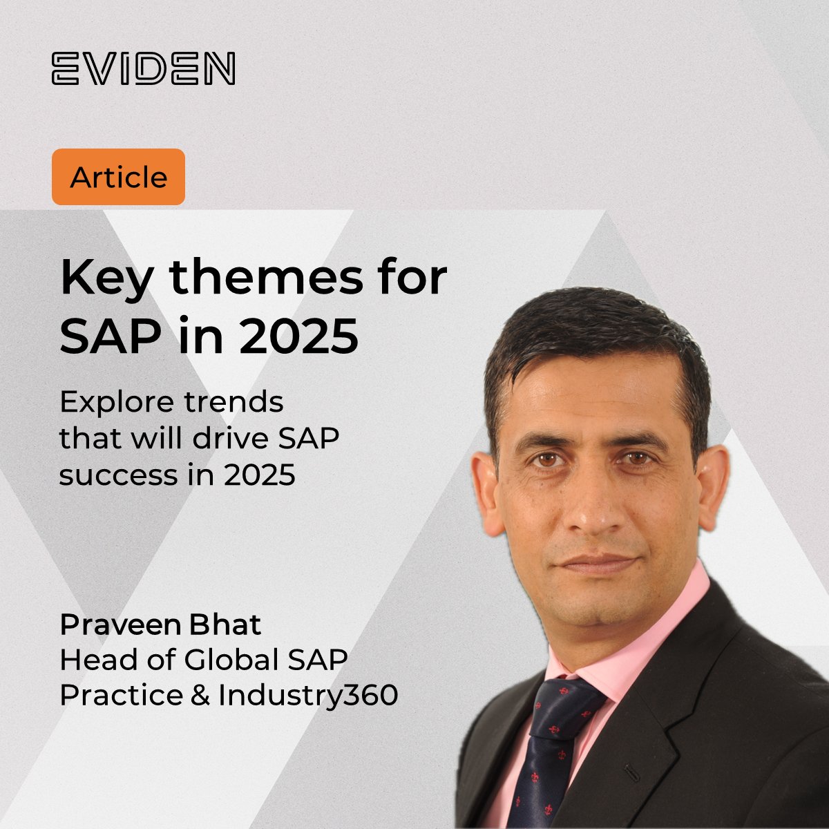 Atos4SAP's tweet photo. Discover the key @SAP themes for 2025 in Praveen Bhat's article, Head of Global SAP Practice &amp; Industry360 ➡️ https://t.co/reXTRdbmWj

#S4HANA #AI #Innovation #2025trends #GENAI #GROWwithSAP #Warfortalent https://t.co/XZgjejE4DZ