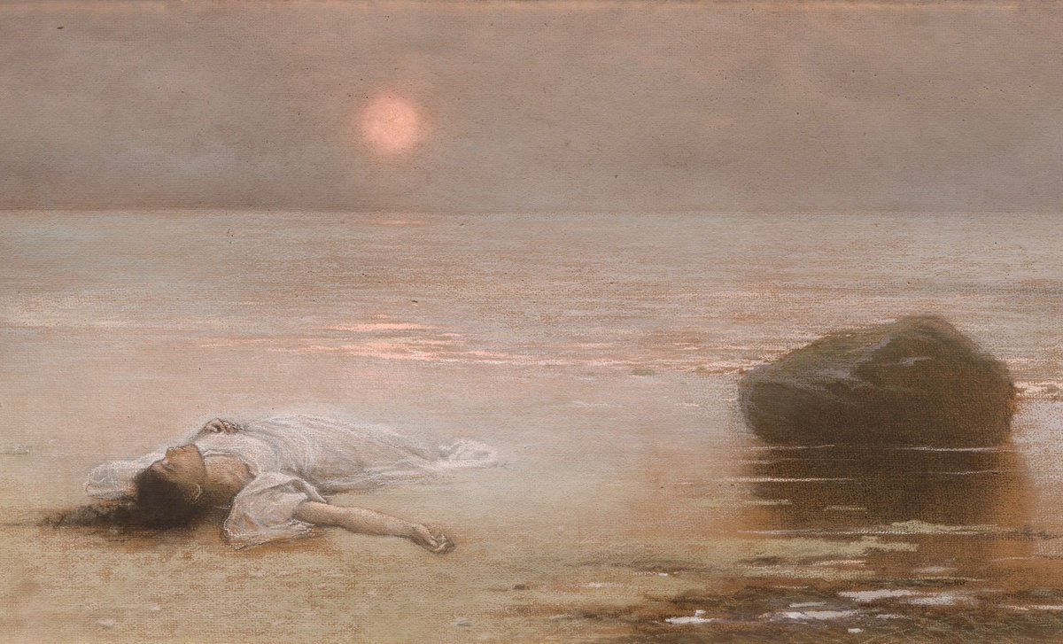 AcademiaAesthe1's tweet photo. Utonulá’ by Jakub Schikaneder, c. 1893. https://t.co/HK9h6CqO2H