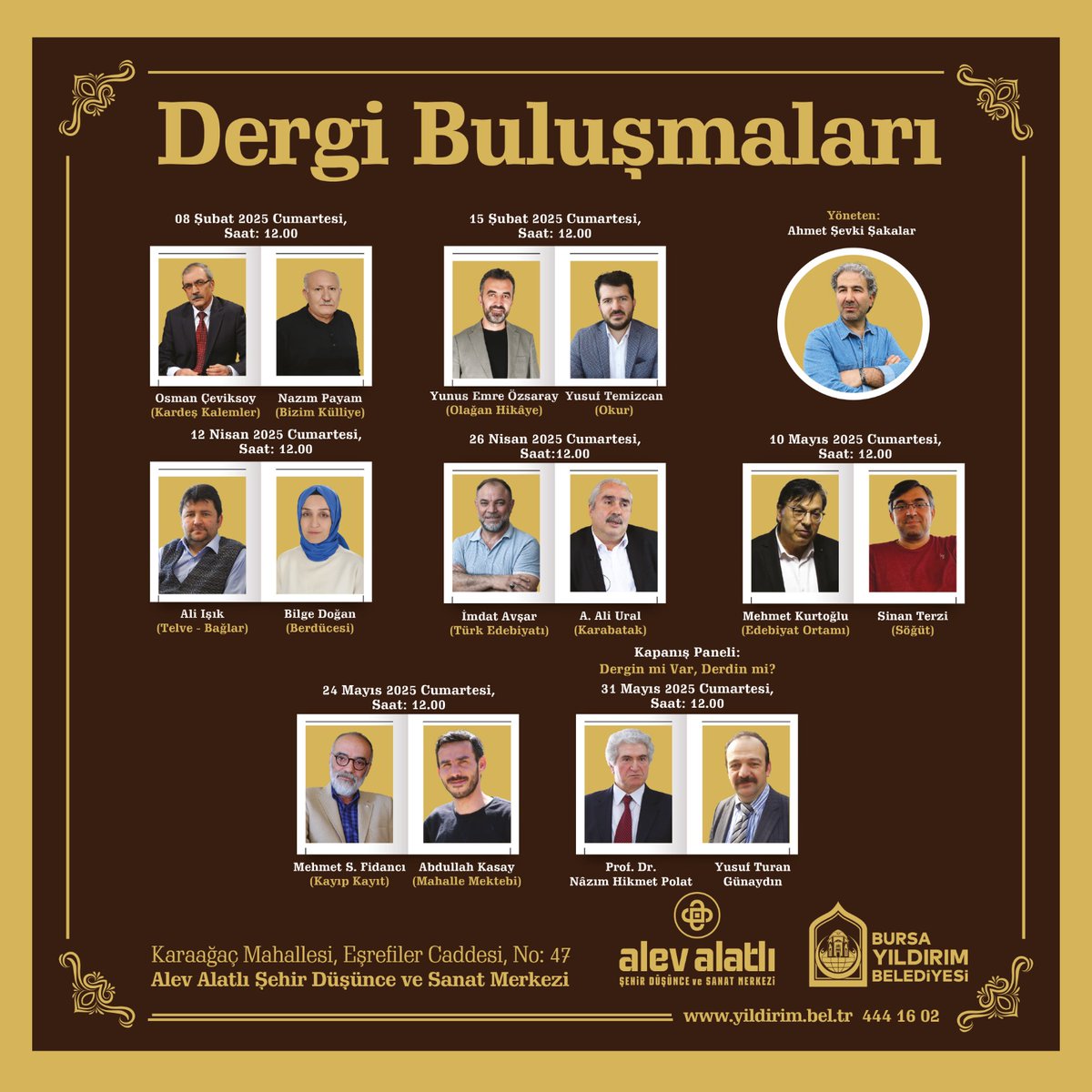 Bursa'daki dostları bekleriz.

📅 26 Nisan Cumartesi
🕛 12.00
📌 Alev Alatlı Şehir Düşünce ve Sanat Merkezi