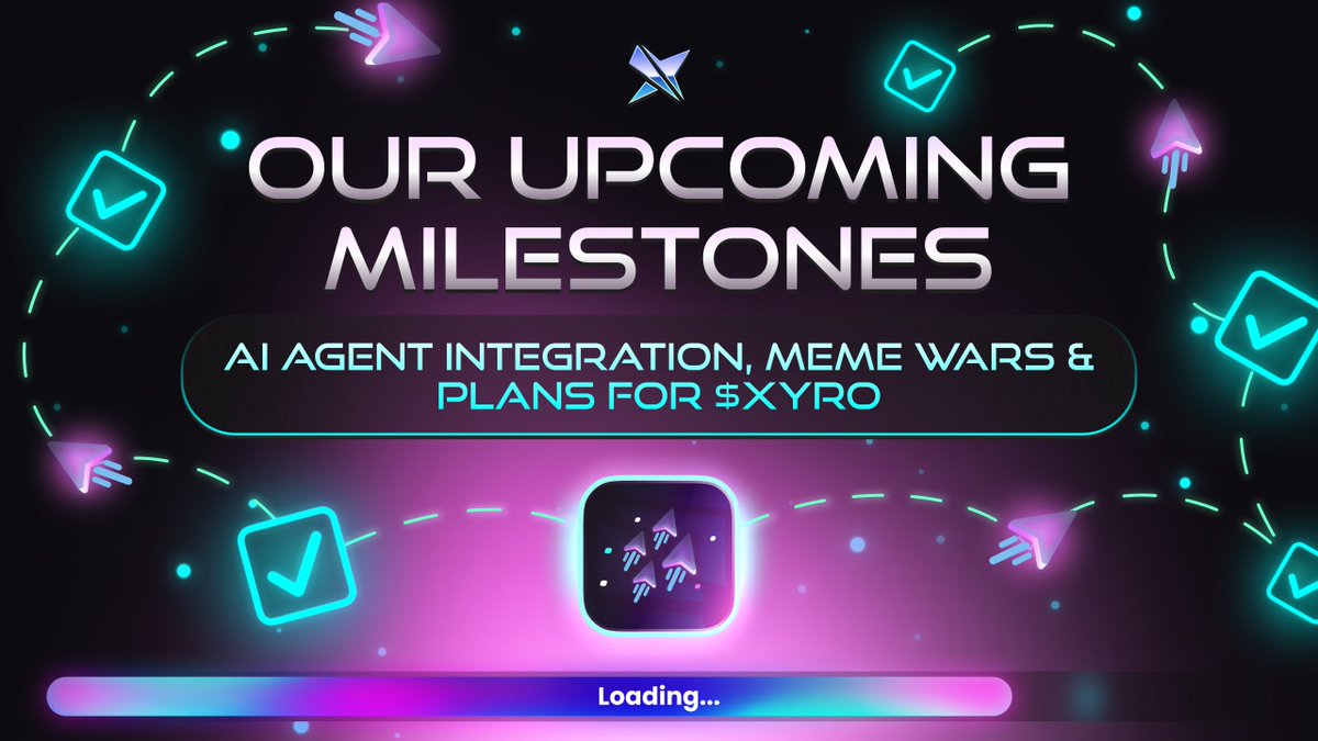 xyro_io's tweet photo. Upcoming Milestones – Big Updates Ahead! 🌟

We’ve been grinding to bring you the next wave of epic upgrades at [https://t.co/t5aUX8CMMH] 👾

Here’s what’s coming soon:

🎮 Meme Wars Incoming: Our newest Game Mode is almost ready! Full release in 1-2 weeks.

🤖 AI Agent Goes Live: @xyro_ai launches on X ASAP and joins [https://t.co/t5aUX8CMMH] soon!

💰 More Tokens, More Action: Expanding Game Modes with new assets, including a focus on memecoins!

📈 Upgraded Price Charts: 1vs1 first, then across all Game Modes – detailed charts for next-level strategy.

🧪 Powering Up $XYRO: Expanding utilities + gearing up for new CEX listings!

2025 is just kicking off, and we’re already turning up the heat! 🔥

🔗 Competitive Airdrop Season 2 is LIVE! Join now at [https://t.co/t5aUX8CMMH]