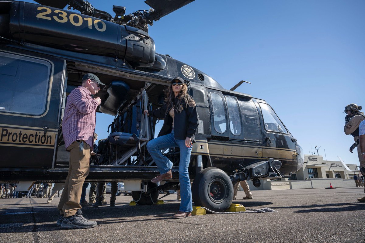 Sec_Noem's tweet image. I promised @CBP that President @realDonaldTrump will make sure they have the resources needed to stop the flood of criminals and drugs into our country. We will secure our border and our homeland.