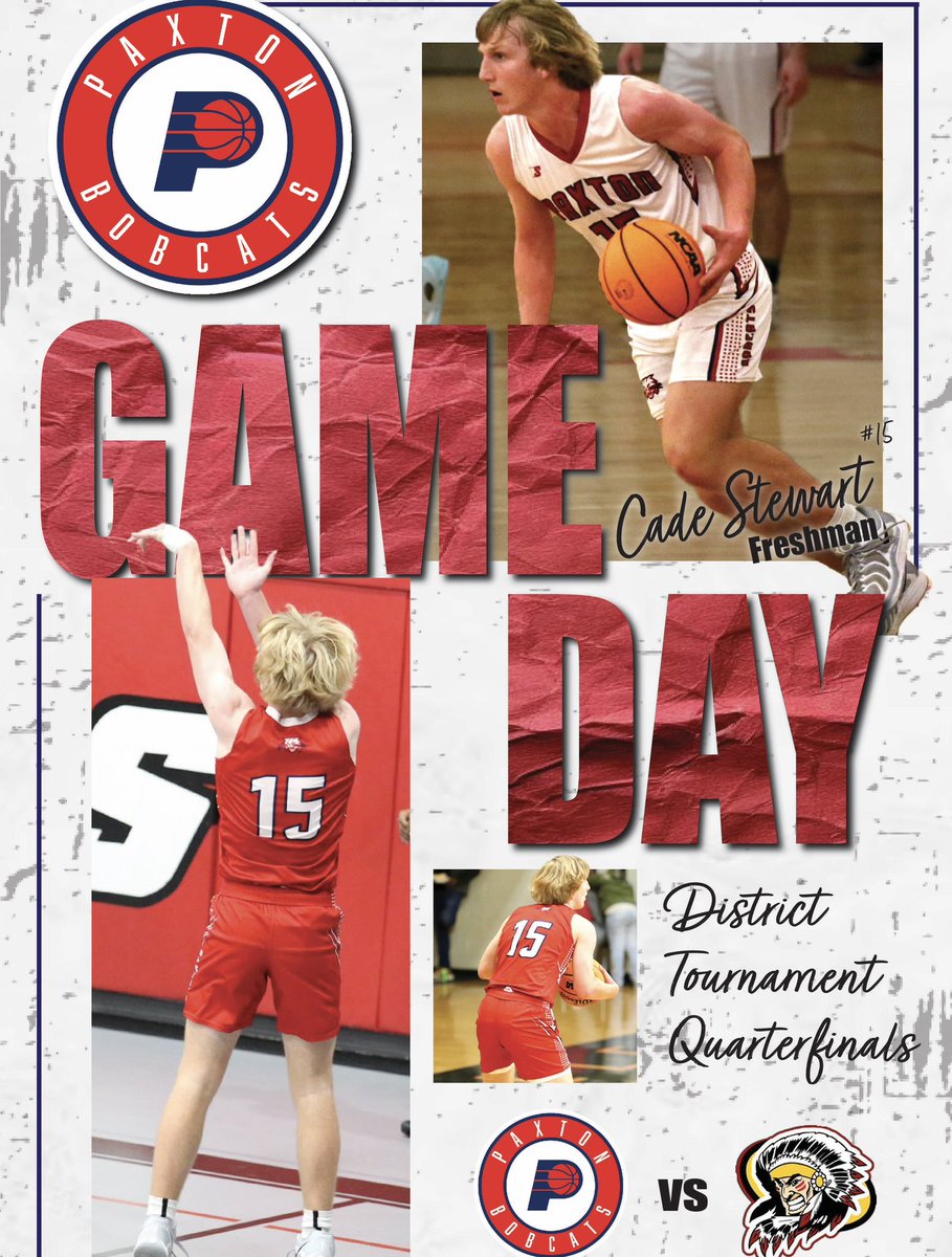 PaxtonHoops's tweet photo. GAME DAY ❗️
District Quarter-Final
#3 Paxton vs. #7 Northview
6:00pm @ Paxton (Pittman Gym)

#ITWIT • #BobcatBasketball https://t.co/wkpfbM4HNt
