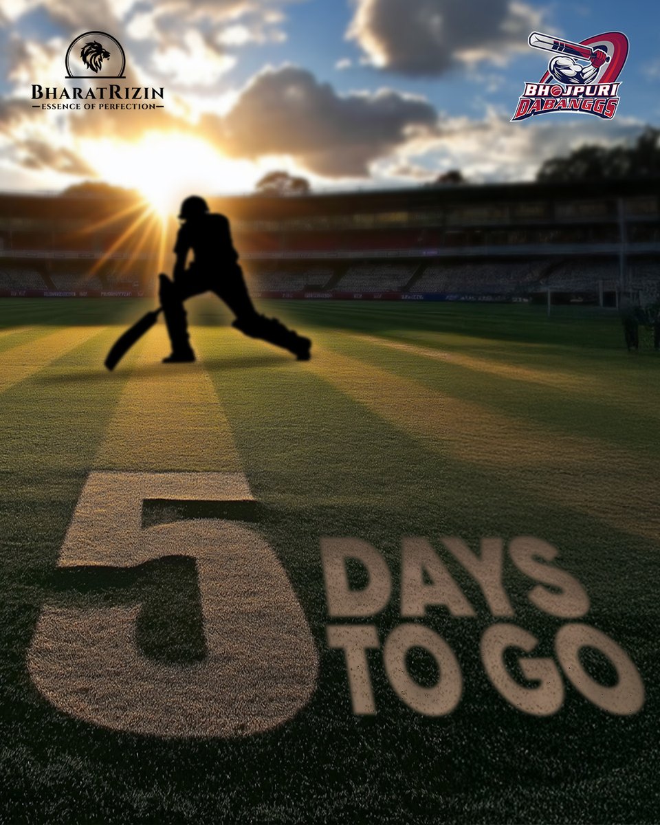 DabanggsCCL's tweet photo. High voltage action loading… bas 5 din aur! ⚡🏏 

Did you book your tickets yet? 

Ticket Link -  https://t.co/IU5OUqDxbj

#BhojpuriDabanggs #BharatRizin #Countdown #CCL2025 https://t.co/h48h0SzMew
