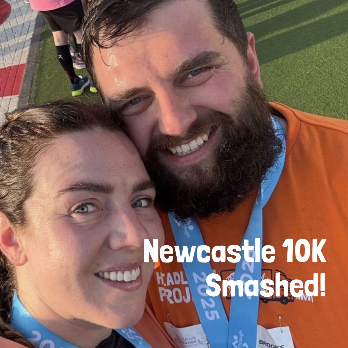 These two amazing people are Sarah and Tom who've raised an incredible £2,445 for us by completing the Newcastle 10k last month — smashing their initial £500 target. 

If you'd like to run for us, or sign up for one of our other events, please visit headlightproject.org 🧡