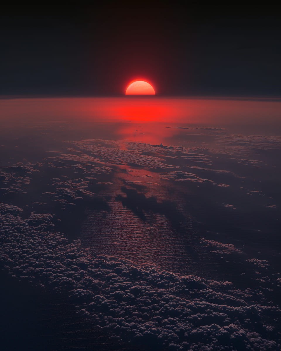 Magnificent view of the sunrise from 5000 feet above, a truly unforgettable experience