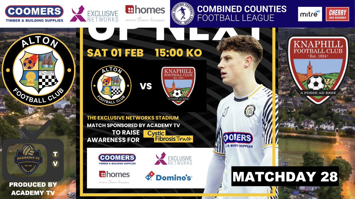 Check out this set of highlights Alton 3-0 Knaphill, 3 points, a clean sheet, and £600.00 raised for Cystic Fibrosis! It couldn't have gone any better! Thank you to everyone who helped and donated!

youtu.be/RbgkqnahPc8?si…
