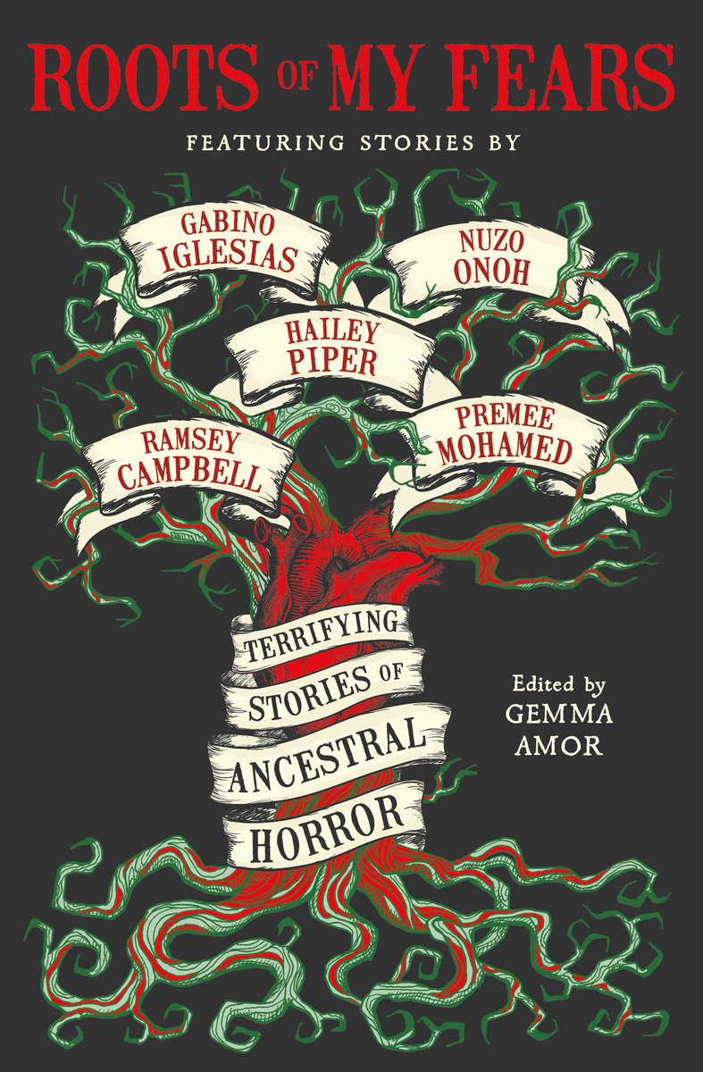 Gemma Amor (@manylittlewords) on Twitter photo I CAN FINALLY SHARE THE MOST GORGEOUS BOOK COVER REVEAL!
I am BESOTTED 😍
ROOTS OF MY FEARS, an anthology of ancestral horror stories edited by me.
Featuring: Onoh, Iglesias, Mohamed, Campbell, Piper AND MORE! Full TOC next post.
Cover: Julia Lloyd.
shorturl.at/OV5GY I CAN FINALLY SHARE THE MOST GORGEOUS BOOK COVER REVEAL!
I am BESOTTED 😍
ROOTS OF MY FEARS, an anthology of ancestral horror stories edited by me.
Featuring: Onoh, Iglesias, Mohamed, Campbell, Piper AND MORE! Full TOC next post.
Cover: Julia Lloyd.
shorturl.at/OV5GY