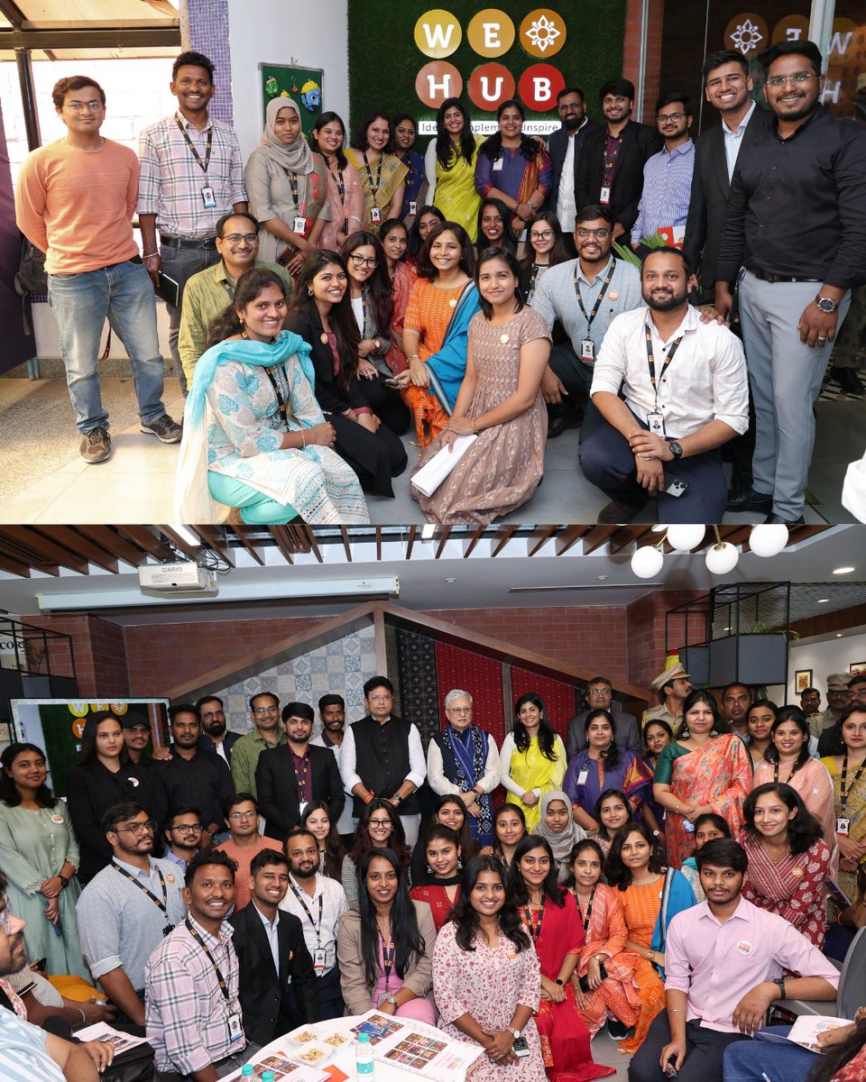 Honored to host His Excellency Shri Jishnu Dev Varma, Governor of Telangana, and Shri Sridhar Babu Duddilla, IT Minister of Telangana, today at WE Hub. Our women entrepreneurs shared their innovative ideas and received powerful encouragement to break barriers and drive change.