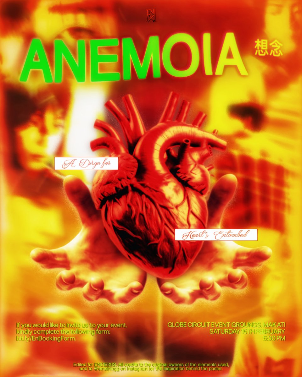 7NDEIXIS's tweet image. ㅤ
ㅤ
             【    ENDEIXIS.⠀⠀⁂     ANEMOIA   】
                I exist to embrace your ensnaring
                glory,     to       be       bruised    and
                marked     by    your    mere   being
                            bit.ly/AnemoiaRSVP
ㅤ
ㅤ