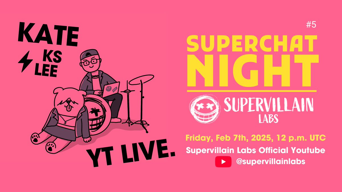 😈Superchat Night Ep. 5 is coming this Friday!

Listen to Kate(<a href="/gwajastation/">sapsal / Kate</a>) &amp; Tech Lead KS(<a href="/kslee8224/">KS | SVL</a>)'s duet as they dive into:
🔥Sidekick Crew Rivals S2 Preview
👕 More on Costume NFTs
...and much more, including Sidekick Giveaways👀

All you gotta do is just meet us at the