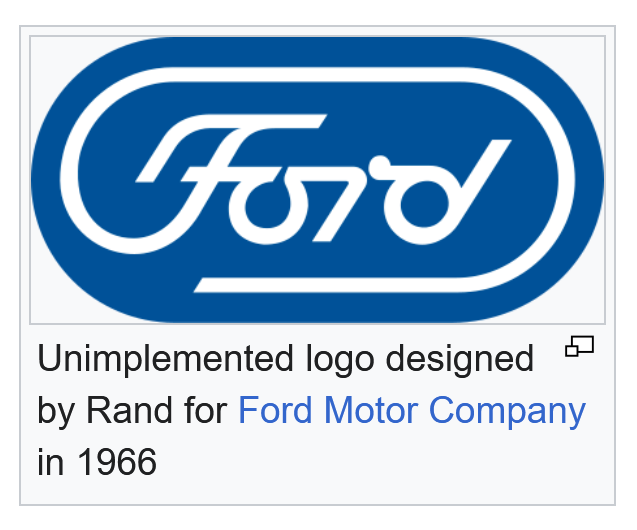 i_zzzzzz's tweet photo. I think the Paul Rand Ford logo could have saved America https://t.co/vYZjdK1rfu