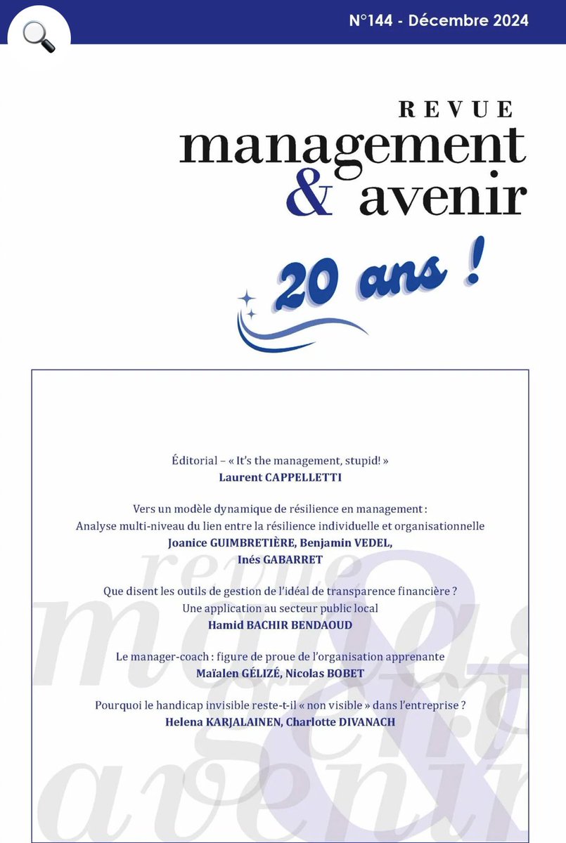 🔔Mon dernier édito « It’s the management, stupid! » est paru dans la Revue Management &amp; Avenir 💡La résolution des déficits publics du pays est aussi affaire de qualité du management des organisations qui le composent 👉managementetavenir.fr/wp-content/upl… <a href="/Aline_Scouarnec/">Scouarnec Aline</a> <a href="/pascalperri/">PERRI</a>
