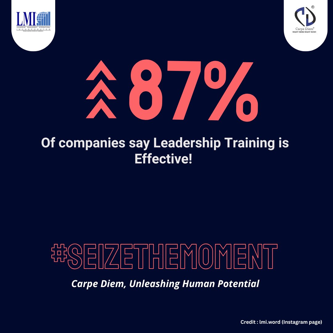 Strong leaders build stronger teams! Investing in #Leadership training transforms potential into performance, driving growth, innovation, and success.

Visit carpediemindia.com &amp; reach us at 9940069858 or carpediem@carpediemindia.in

#GrowthMindset #FutureLeaders