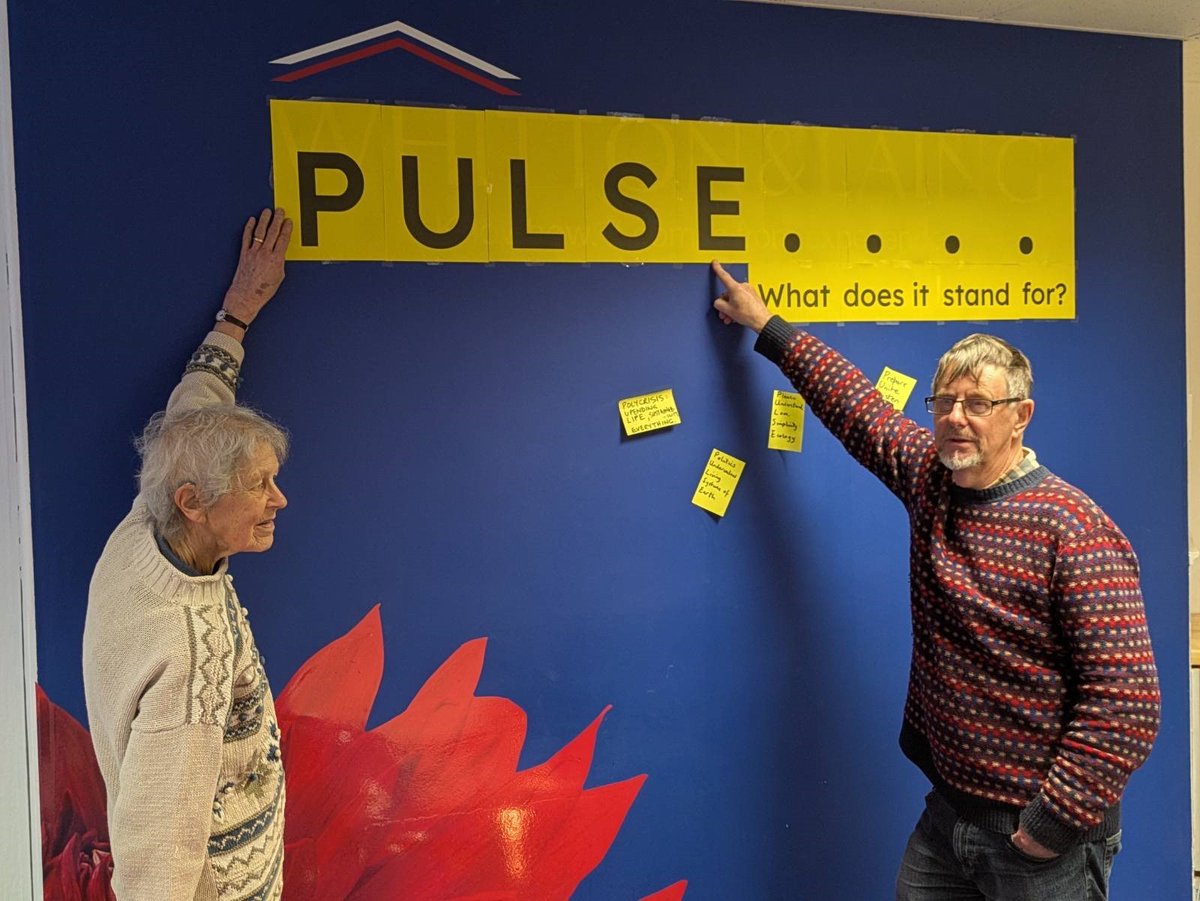 XRExeter's tweet photo. Pop-up Pulse is now open. Drop in for a chat about the poly crisis (climate, cost of living, political etc) Find us at 20 Queen Street, Exeter opposite the Museum https://t.co/u9vJ2yCzlp