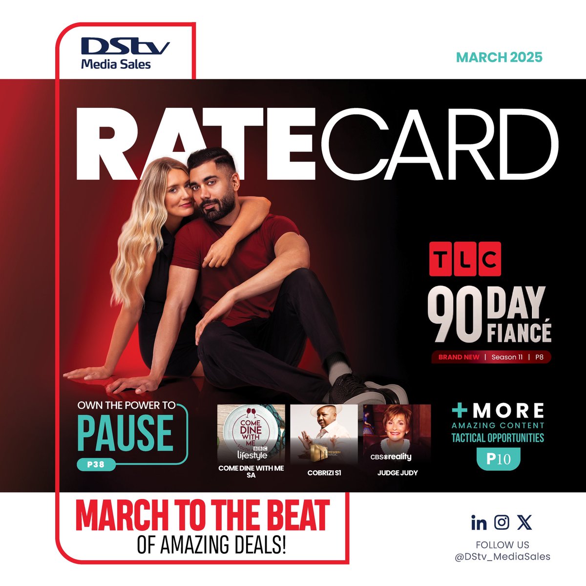 The March RATECARD has landed in your mail! 🤩

To subscribe, follow the link in our bio 🔗

Alternatively, email one of our account managers for INQUIRIES and TAILORED AD OPPORTUNITIES.

#DStvMediaSales📺
#ElevateToGreat🌍