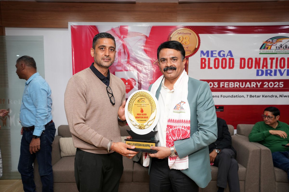 citizens_cf's tweet photo. Today @citizens_cf marked its 28th Foundation Day with a Mega #BloodDonation Drive, inaugurated by Chief Guest Shri Sunil Kumar, IAS, #PrincipalSecretary, Dept. of Urban & Housing Development and Road, alongside Guests of Honour Shri S.R. Natesha, IFS, #CCF, #ForestDept., Govt. of Jharkhand, Shri Jabber Singh, Sr. IFS, #APCCF, Forest Dept., Govt. of Jharkhand, and Shri @atulgera007, renowned social worker. A noble initiative to save lives and inspire community service! #CFat28
