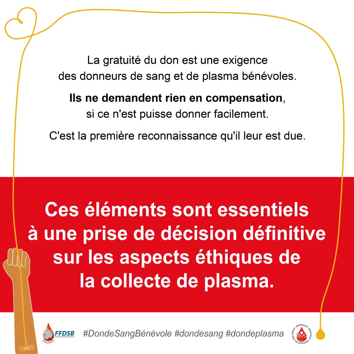 DonSangBenevole's tweet photo. La #FFDSB prend position sur l'avis du #CCNE portant sur les enjeux éthiques relatifs au #dondeplasma et aux #médicamentsdérivésduplasma en période de pénurie. 

Rappel : le respect de l'#éthique est la garantie de la sauvegarde de la #santé des donneurs et patients.

#dondesang https://t.co/oGsuv1ZQdl
