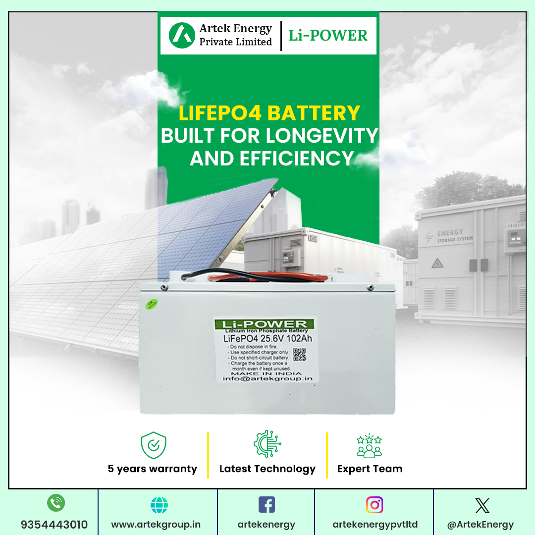 ArtekEnergy's tweet photo. LiFePO4 battery built for longevity and efficiency
.
Call for Queries:
Visit: https://t.co/rR86gpsL1v
For more info, call us at +919354443010
.
#battery #lithium #power #artek #group #artekgroup #manufacturing #battery #noida https://t.co/jQR1eA6tZH