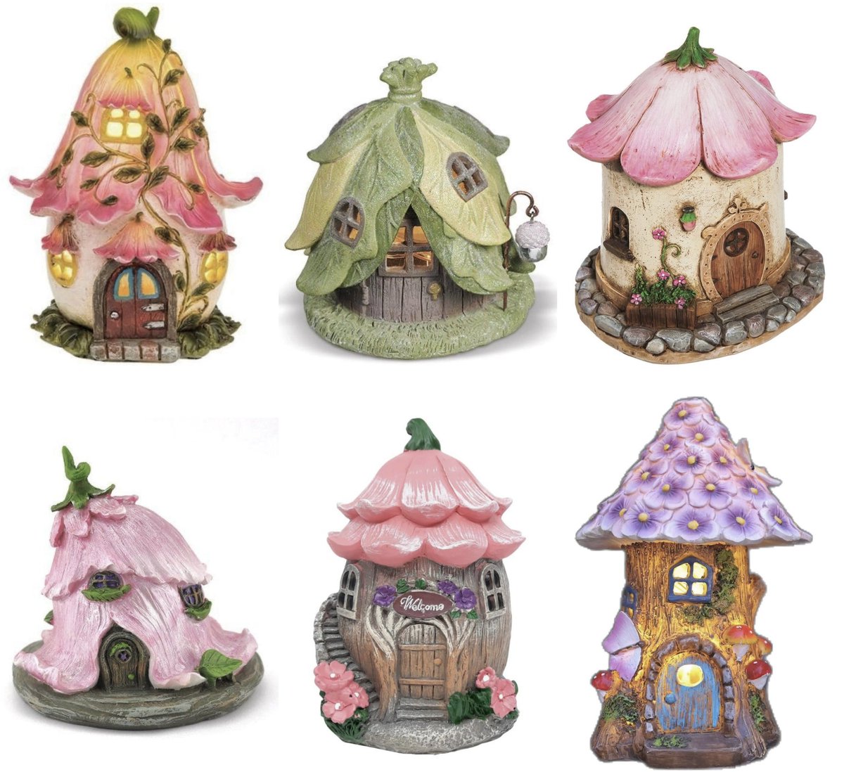 oh to be a little fairy and live in these little fairy houses