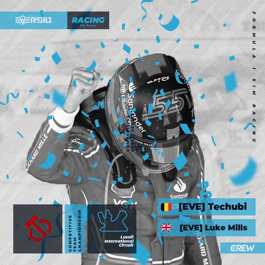Project Eversio - Racing (@eversio_racing) on Twitter photo ๐ท๏ธ ๐ค๐จ๐๐๐๐๐๐๐ | <a href="/CTChampionship/">Competitive Team Championship</a>
<a href="/LukeMillsF1/">Luke Mills</a> ๐ฌ๐ง
<a href="/Techubi2/">Techubi</a> ๐ง๐ช
On debut brand new signings get the job done ๐ซ
Yet again we managed to qualify for a major PC competition ๐ช
Well done ๐๐ค
#EverWin ๐ท๏ธ ๐ค๐จ๐๐๐๐๐๐๐ | <a href="/CTChampionship/">Competitive Team Championship</a>
<a href="/LukeMillsF1/">Luke Mills</a> ๐ฌ๐ง
<a href="/Techubi2/">Techubi</a> ๐ง๐ช
On debut brand new signings get the job done ๐ซ
Yet again we managed to qualify for a major PC competition ๐ช
Well done ๐๐ค
#EverWin