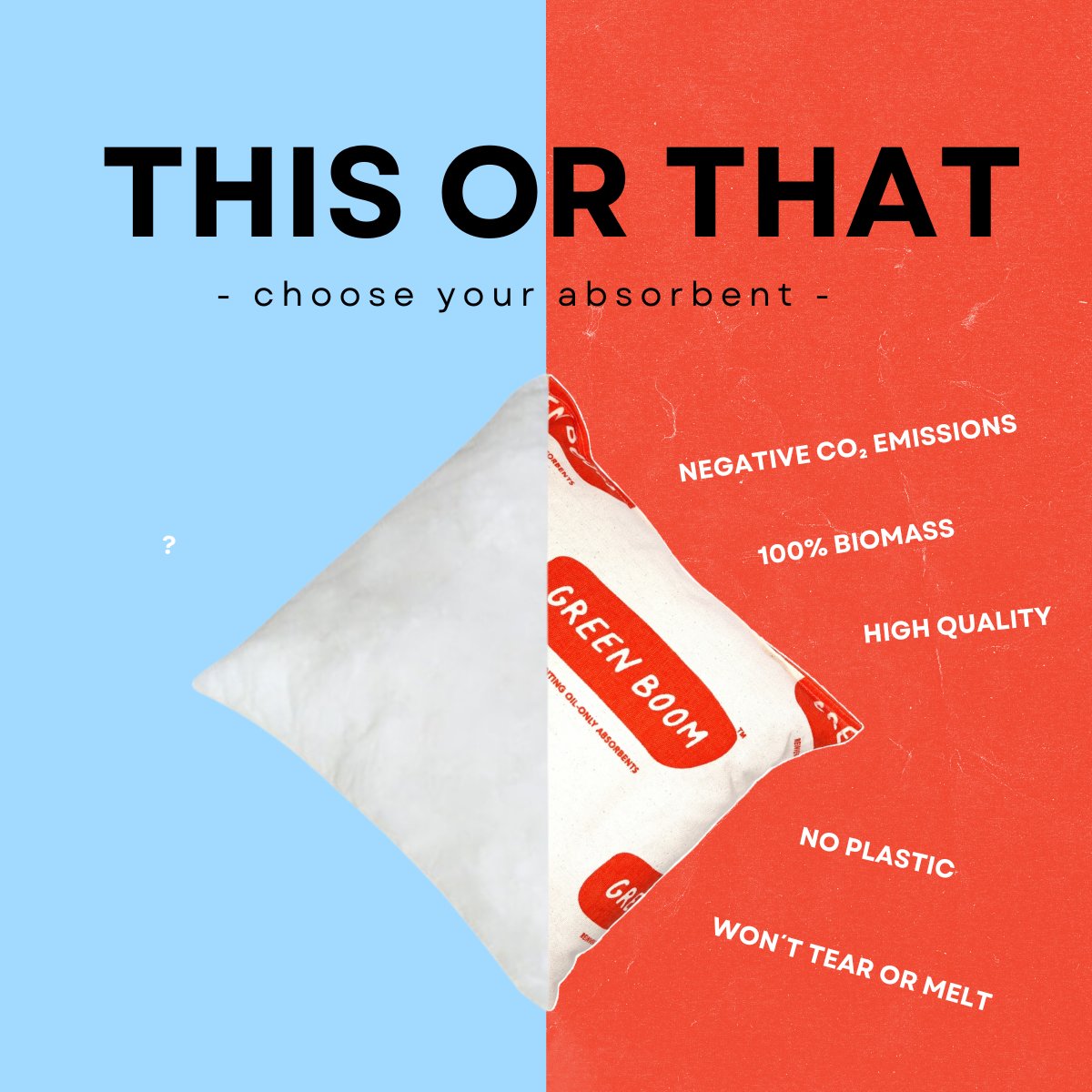 This or That: Choosing the Right Oil Spill Absorbents 🌍

When it comes to spill response, not all absorbents are created equal. 

Which would you choose? 

Read more about Green Boom: greenboom.com

#SustainableSolutions #OilSpillResponse #GreenBoom #Biodegradable