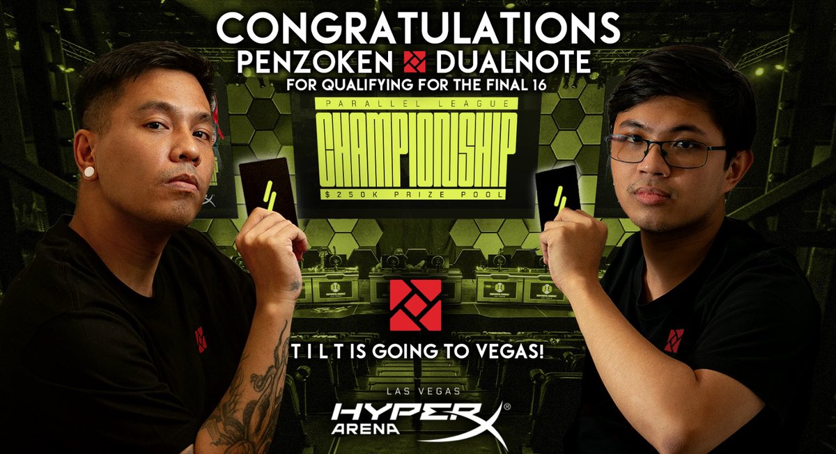 Already blasting waaaayyy past our own expectations back in October of 2023, <a href="/TILT_penzoken/">penzoken</a> and <a href="/DualNoteTCG/">DualNote // TILT</a>  have gotten through the Knockout rounds to qualify for <a href="/ParallelTCG/">Parallel</a> ‘s PRIME CHAMPIONSHIPS!!🔥🔥🔥

🔥🔥CONGRATULATIONS GUYS!! 🔥🔥
Things are paying off in ways beyond