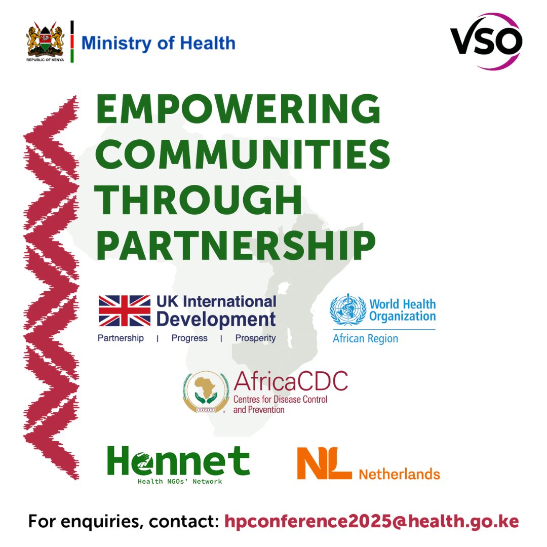 VSO_Uganda's tweet image. The #RHPC2025 is here! The conference will focus on how Universal Health Coverage drives heath equity,reduces poverty & fosters sustainable development
Secure your early bird ticket at bit.ly/3Cp6Vzb & be part of this transformative gathering @VSO_Intl @MOH_Kenya