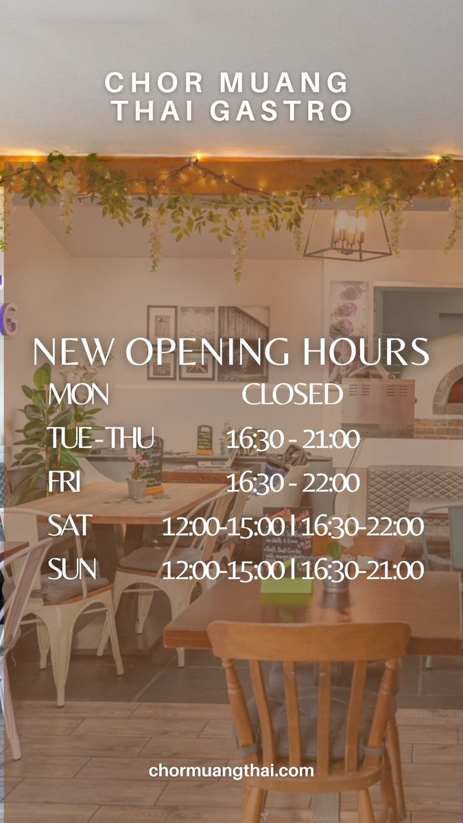 NEW OPENING TIMES!
We've updated our hours, but our commitment to serving your best Thai flavors remains the same!
#oxfordshire #didcot