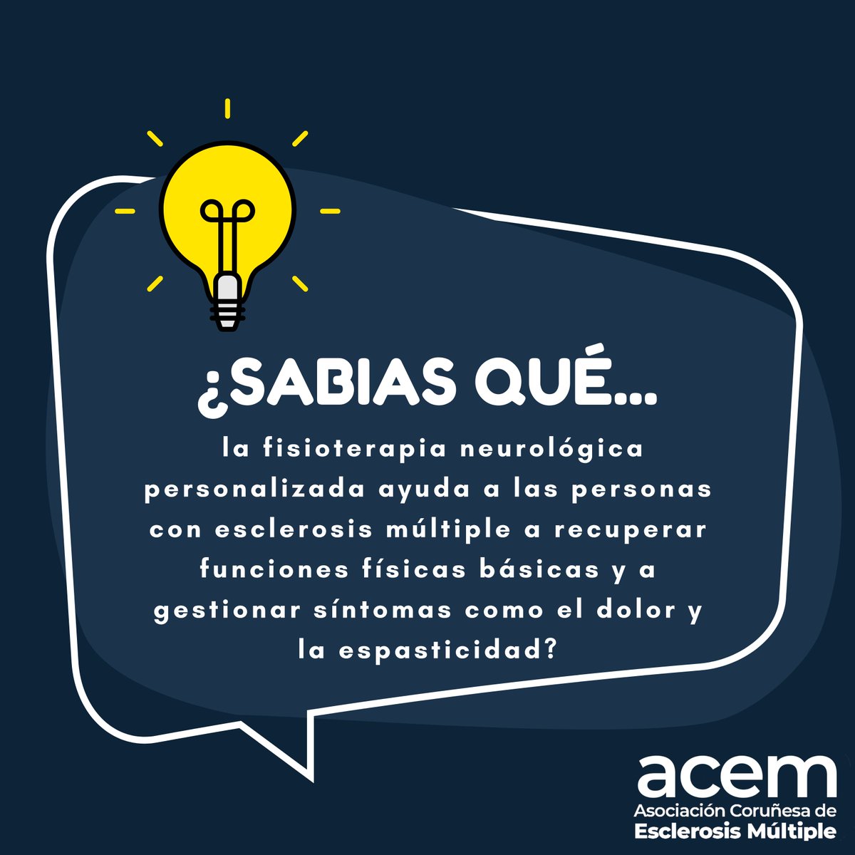 acemesclerosis's tweet photo. Te presentamos "Sabías que..."
 Un espacio con datos sobre la para entender mejor esta enfermedad y su impacto en quienes la viven. 🌟
👀 ¡Acompáñanos y retwittear con quienes necesitan saber más! No olvides repostear para llegar a más personas. #SabíasQue  #EM #ACEM https://t.co/VNWGTaVQjB