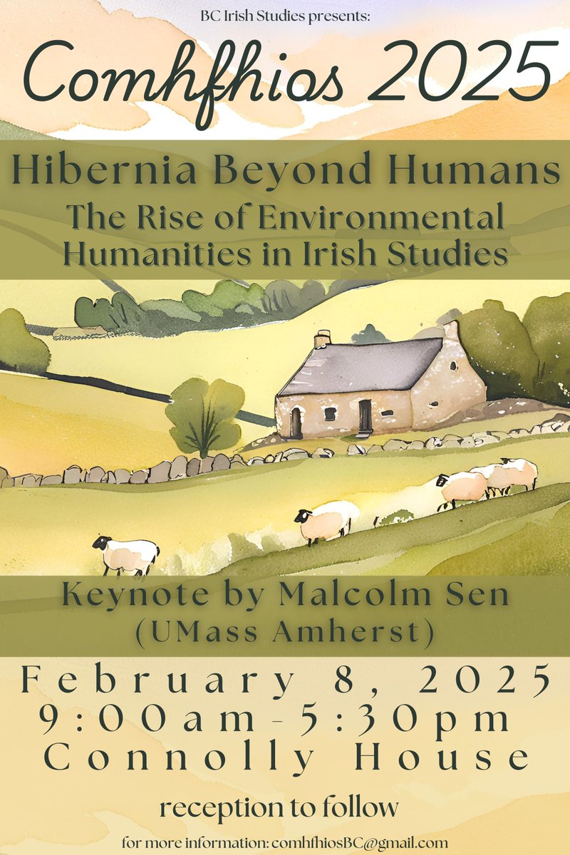 Join us this Saturday for the 8th annual #Comhfhios conference!

An Irish Studies conference for grad students organized by grad students, we're thrilled to host students from New York, Aberdeen, Boston, Belfast, and other locations! 

Come listen to some fascinating research!