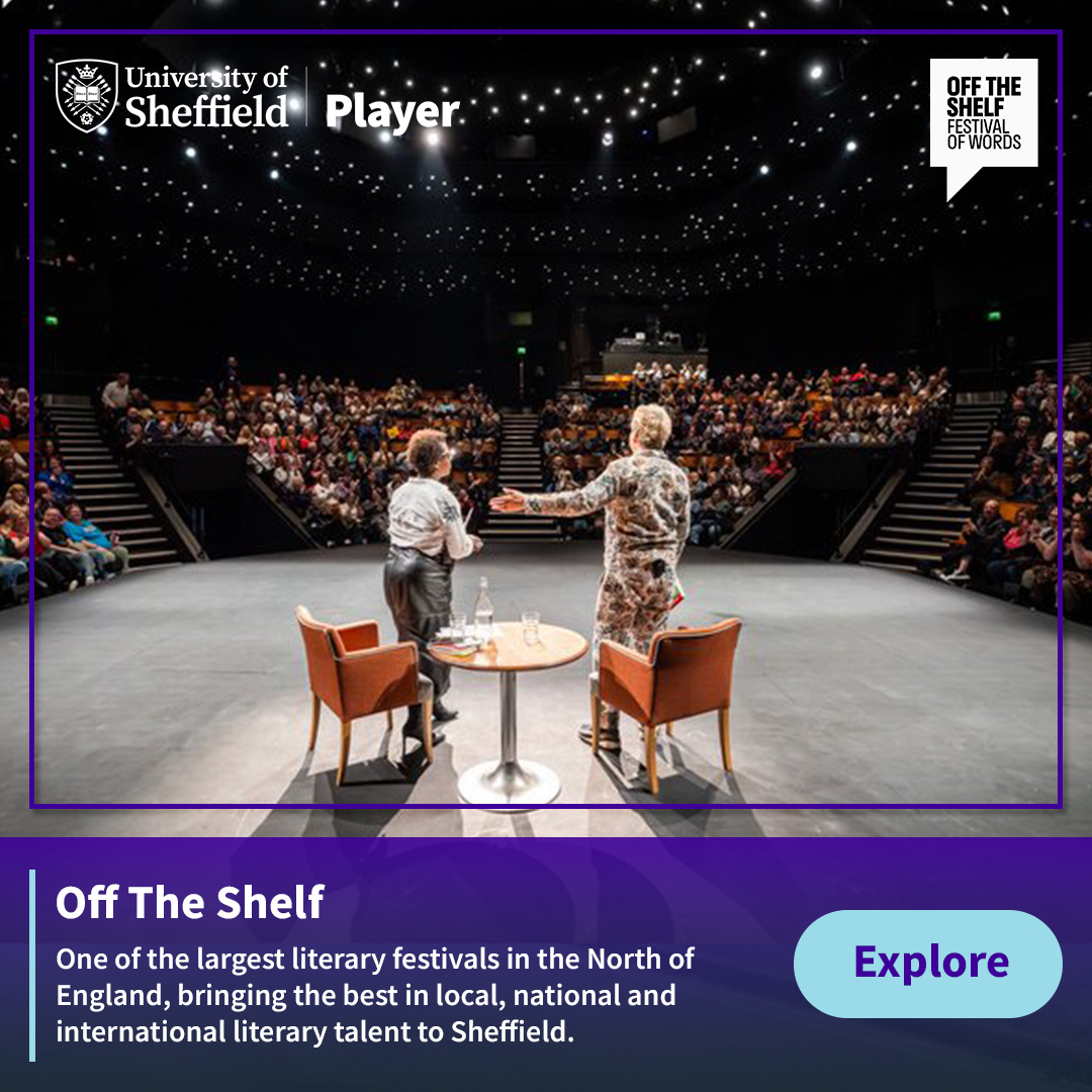 University of Sheffield Player (@unishefplayer) on Twitter photo 📚 Celebrate National Storytelling Week with Sheffield’s Festival of Words, <a href="/otsfestival/">Off the Shelf Festival of Words</a>.
Enjoy films and podcasts sharing inspiring books and ideas.
Click to explore: bit.ly/4fKRHTw 📚 Celebrate National Storytelling Week with Sheffield’s Festival of Words, <a href="/otsfestival/">Off the Shelf Festival of Words</a>.
Enjoy films and podcasts sharing inspiring books and ideas.
Click to explore: bit.ly/4fKRHTw
