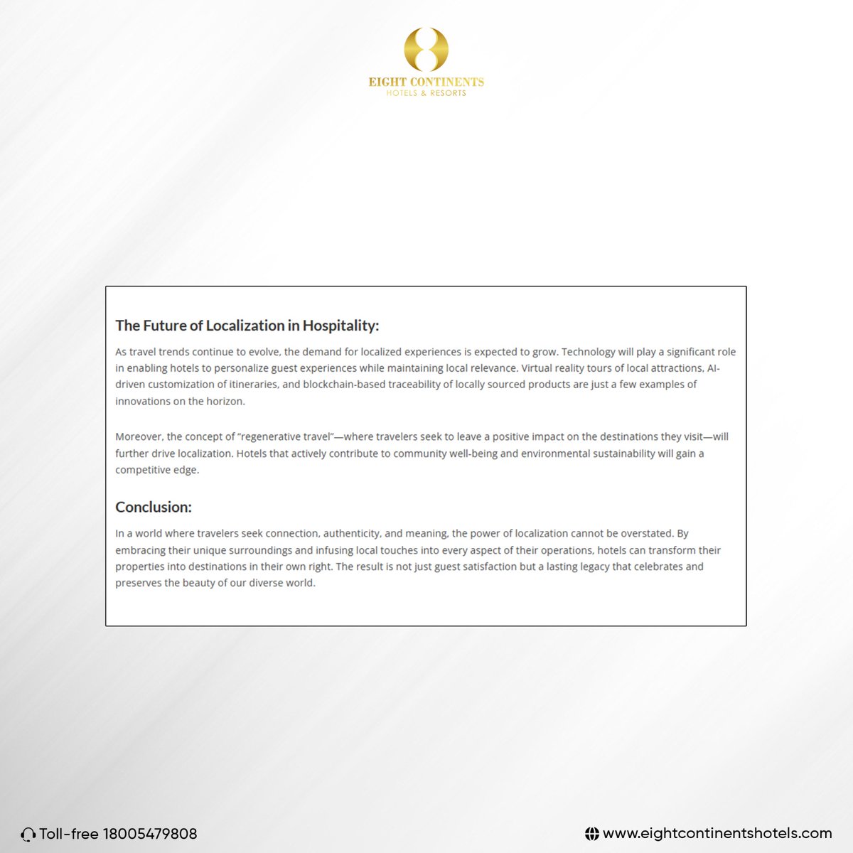 Eight Continents Hotels & Resorts tweet media