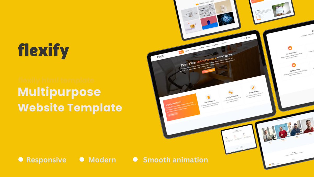 rameez632's tweet image. 🚀 Just launched Flexify – a modern, responsive website template for businesses &amp;amp; startups! Grab it now! 🔥

👉 demo: youtu.be/NjJRzLUWDm0?si…

👉 patreon.com/Webcode118/sho…

#WebDesign #Flexify #WebsiteTemplate #HTMLCSS