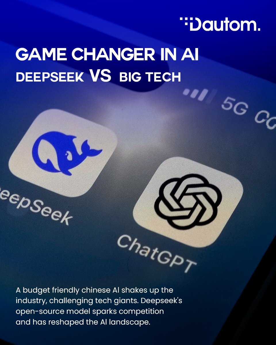 DautomTech's tweet image. Say hello to Deepseek, the AI revolution you've been waiting for.
A new chapter in innovation begins now! Let's see where it takes us.