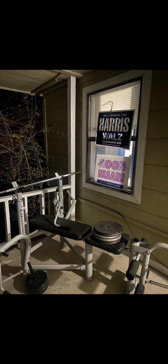 Snatched these signs and put them up at our new house to confuse everyone since my cousin decided to redneck it up and put a bench bar on our front porch 😂😂😂😂