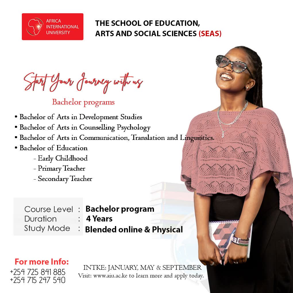 Our May Intake is going on! Do not wait for last minute rush, start applying today to secure yourself a slot!

Check out our website for more details on application:
seas.aiu.ac.ke