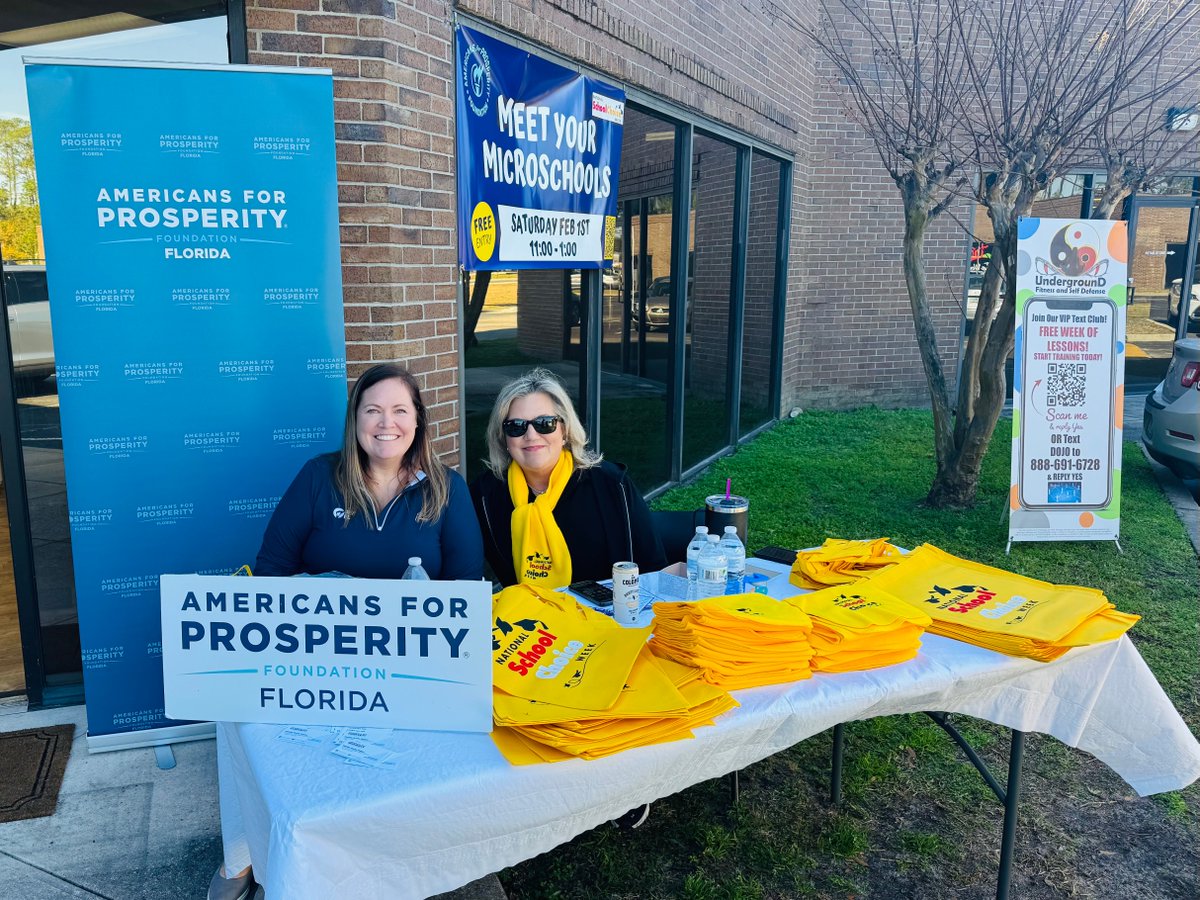AFPF_FL's tweet photo. The Microschool Meet and Greet in Jacksonville was a huge success this past weekend! It was incredible connecting with so many passionate educators, parents, and students. #NationalSchoolChoiceWeek #Flapol #AFPFoundation https://t.co/Lkua5l9OuF