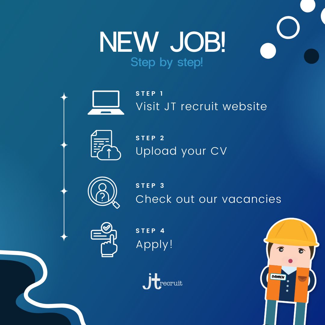 Looking for a new role? 🔍

Follow these steps to start your new adventure! 🙌 

#JTRecruit #NewJob #JobHunting #Hiring #derbyagency #loughboroughagency #mansfieldagency