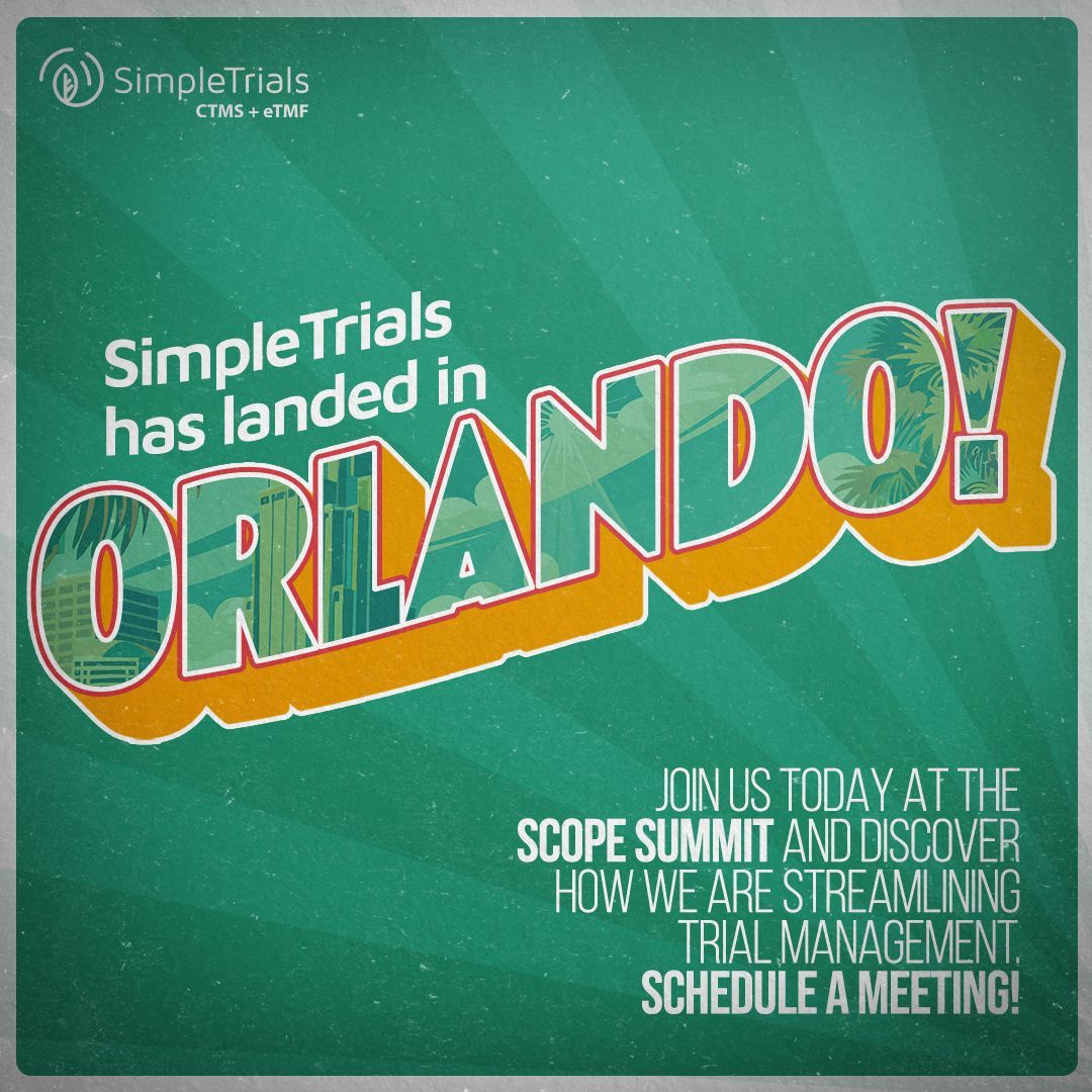 Today is the first day of the #SCOPEsummit at Rosen Shingle Creek! Stop by Booth #431 and say Hi to our team. We look forward to discussing how we can help you streamline your #ClinicalTrials! Schedule a meeting: buff.ly/3Evdhxl #ClinicalOperations #SCOPE2025 #BioTech