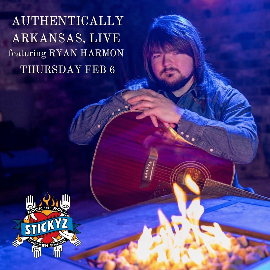 February edition of Authentically Arkansas Live features the talented @ryanharmonmusic this Thursday night. Free show starts at 530pm